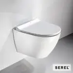 Λεκάνη Κρεμαστή Rimless Soft Close 9001SC, Serel White