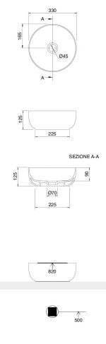 SCARABEO Glam Νιπτήρας Pearl Φ33cm 1808-301-16884