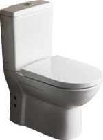 SEREL Vela Back To Wall Λεκάνη 61cm Πίσω/Κατωστόμια Κομπλέ Με Κάλυμμα Βακελίτη Απλό 671200-300-0