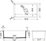 Bocchi Νεροχύτης Πορσελάνης Υποκαθήμενος Με 1 Γούρνα (81x48)cm White Matt 1362-301-18299