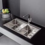 Fortinox Squadro Ένθετος Αθόρυβος Νεροχύτης Από Ανοξείδωτο Χάλυβα (86x50,5)cm Λείος 29285-110-18603