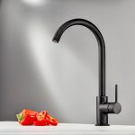 Eurorama Tonda Μπαταρία Κουζίνας Black Mat Με Περιστρεφόμενο Ρουξούνι 145528-400-18786
