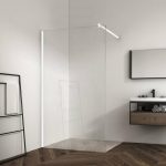 DEVON Iwis Walk-In Διαχωριστικό Ντουζιέρας White Matt (137-139)cm x h200cm Με Βραχίονα Στήριξης 100cm IW140C-300-29876