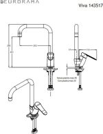 Eurorama Viva Μπαταρία Κουζίνας Χρώμιο Με Περιστρεφόμενο Ρουξούνι 143517-100-27895