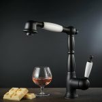 Bugnatese Oxford Μπαταρία Κουζίνας Black Matt Με Περιστρεφόμενο/Αποσπώμενο Τηλέφωνο 6388-400-18427