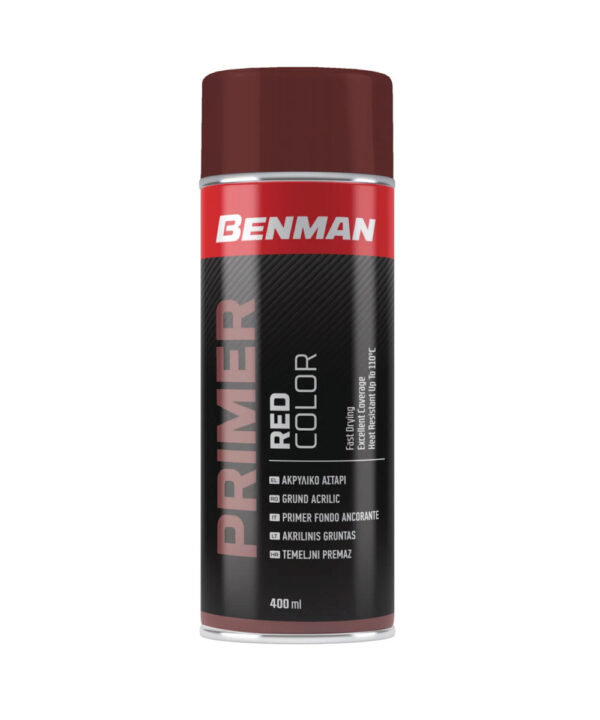 Benman Spray/Σπρέι Ακρυλικό Αστάρι Primer Κόκκινο 400ml 28554