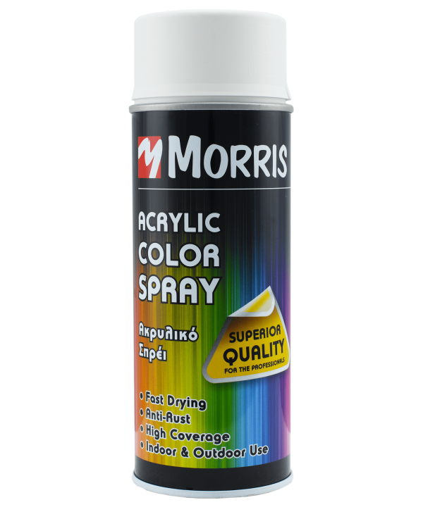 Morris Spray/Σπρέι Βαφής Ακρυλικό Λευκό Mat RAL9010 400ml 28529-0