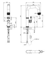 Armando Vicario Raw Μπαταρία Κουζίνας Black Matt Με Περιστρεφόμενο Ρουξούνι 400686-400-18694