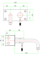 Fiore XQ Εντοιχιζόμενη Μπαταρία Νιπτήρος 50CR7728-5413