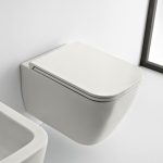 SCARABEO Teorema Clean Flush Λεκάνη Κρεμαστή Pearl Με Κάλυμμα Βακελίτη Αποσπώμενο Slim Soft Close 512600SC-301-0