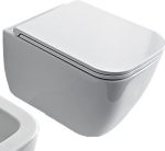 SCARABEO Teorema Clean Flush Λεκάνη Κρεμαστή 52cm Με Κάλυμμα Βακελίτη Αποσπώμενο Slim Soft Close 512600SC-300-0