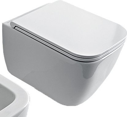 SCARABEO Teorema Clean Flush Λεκάνη Κρεμαστή 52cm Με Κάλυμμα Βακελίτη Αποσπώμενο Slim Soft Close 512600SC-300-0