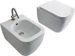 SCARABEO Teorema Clean Flush Λεκάνη Κρεμαστή 52cm Με Κάλυμμα Βακελίτη Αποσπώμενο Slim Soft Close 512600SC-300-29759