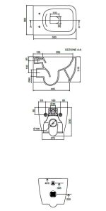SCARABEO Teorema Clean Flush Λεκάνη Κρεμαστή 52cm Με Κάλυμμα Βακελίτη Αποσπώμενο Slim Soft Close 512600SC-300-17278
