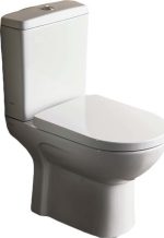 SEREL Vela Rimless Λεκάνη 60cm Πίσω/Κατωστόμια Κομπλέ Με Κάλυμμα Βακελίτη Απλό 674600-300-0