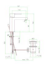 Fiore Μπαταρία Νιπτήρος Katana 77CR7520-5174