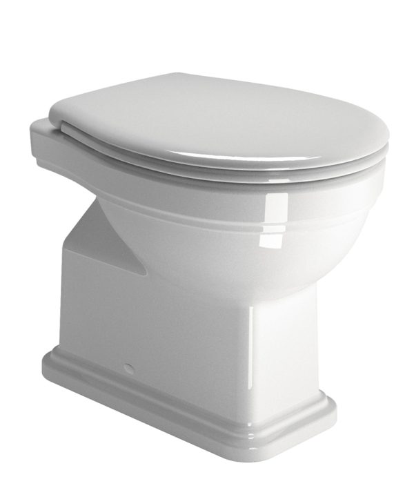 GSI Classic Λεκάνη Πισωστόμια Με Λευκό Κάλυμμα Βακελίτη Αποσπώμενο Soft Close 871100C-300-0