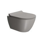 GSI Pura Swirl Λεκάνη Κρεμαστή Tortora Με Κάλυμμα Βακελίτη Αποσπώμενο Slim Soft Close 881600SC-440-0