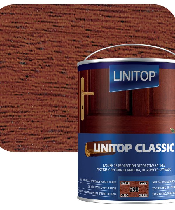 Linitop Διακοσμητικό Προστατευτικό Βερνίκι Εμποτισμού Για Ξύλο 1lt Αγριοκερασιά Σατινέ-0