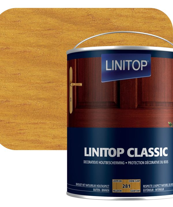 Linitop Διακοσμητικό Προστατευτικό Βερνίκι Εμποτισμού Για Ξύλο 1lt Ανοιχτή Δρύς Σατινέ-0