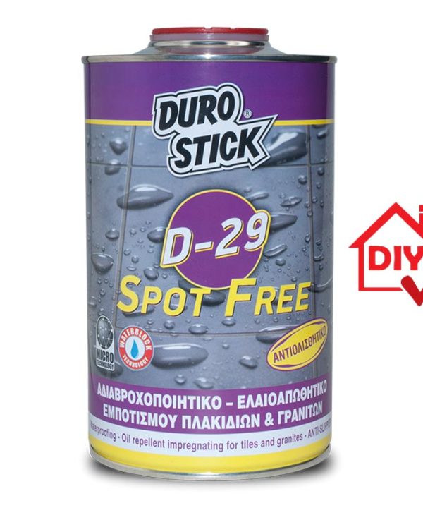 Durostick D-29 Spot Free Αδιαβροχοποιητικό, Ελαιοαπωθητικό Εμποτισμού Πλακιδίων & Γρανιτών 1lt-0