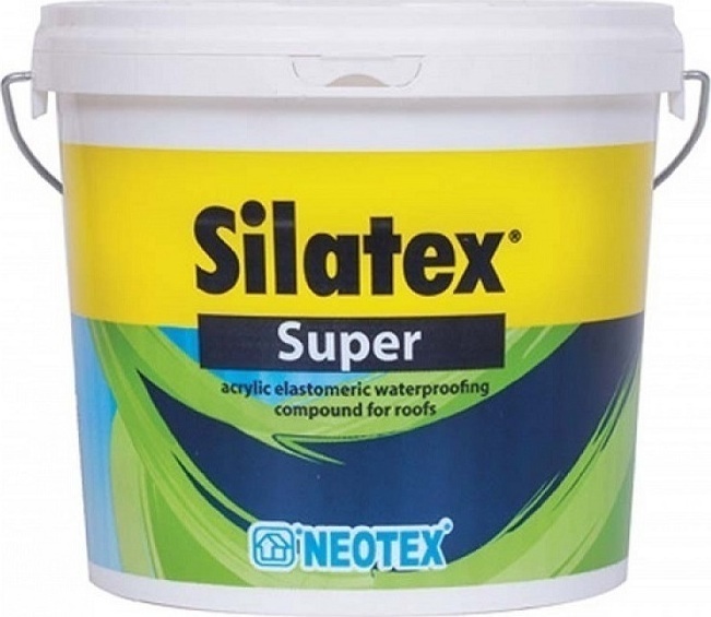 Neotex Silatex Super Μονωτικό Ακρυλικό Στεγανωτικό Ταράτσας Λευκό 5kg-0