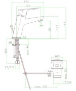 Fiore Μπαταρία Νιπτήρος Kyro 86CR8110-5166