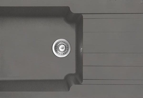 Duralit Ένθετος Συνθετικός Νεροχύτης (100x50)cm Concrete ks105-450-0