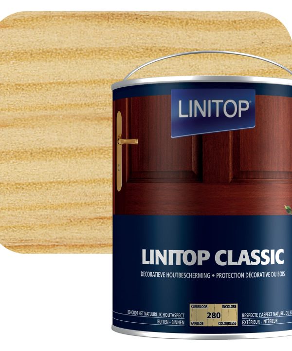 Linitop Διακοσμητικό Προστατευτικό Βερνίκι Εμποτισμού Για Ξύλο 1lt Άχρωμο Σατινέ-0