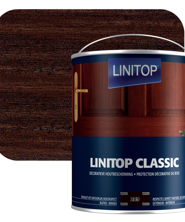 Linitop Διακοσμητικό Προστατευτικό Βερνίκι Εμποτισμού Για Ξύλο 1lt Βένγκε Σατινέ-0