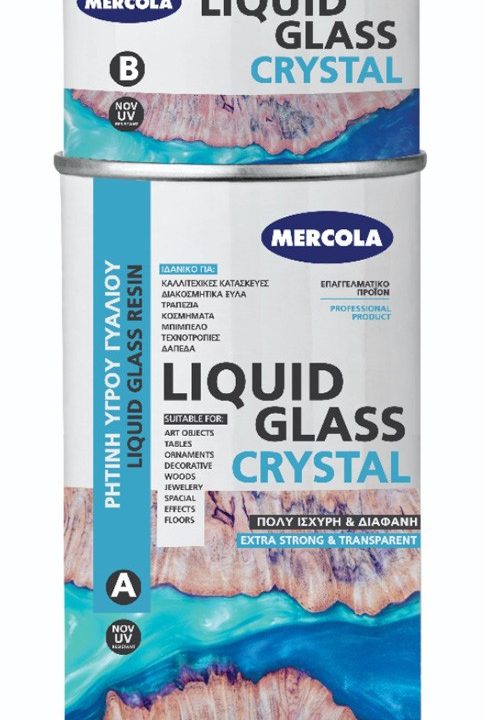 Mercola Liquid Glass Crystal UV Resistance - Ρητίνη Υγρού Γυαλιού Δύο Συστατικών Πολύ Ισχυρή Υπερ-Διάφανη 3 Kg-0