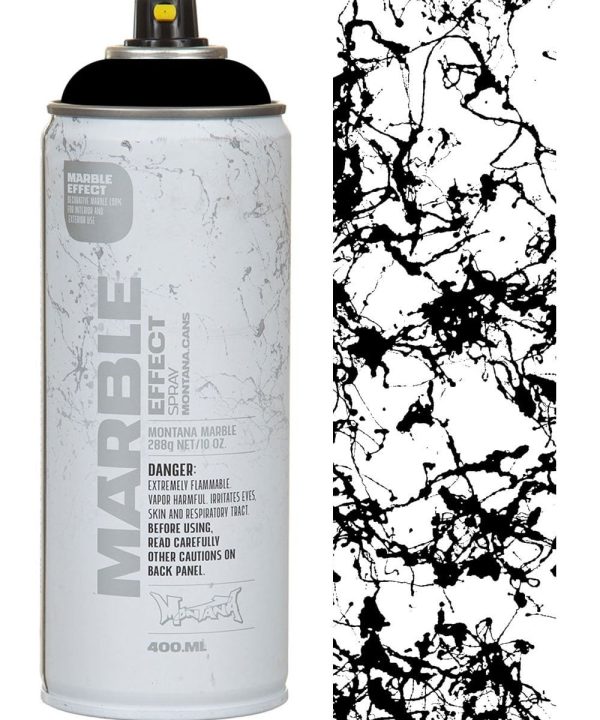Montana Black Artist Spray Paint Black Marble Effect 400ml-0