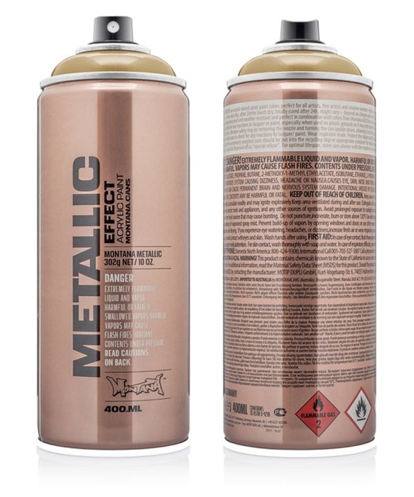 Montana Gold Gold Metallic Effect Spray Paint 400 ml-0