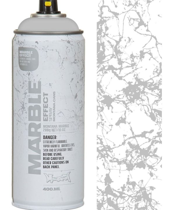 Montana Black Artist Spray Paint Silver Marble Effect 400ml-0