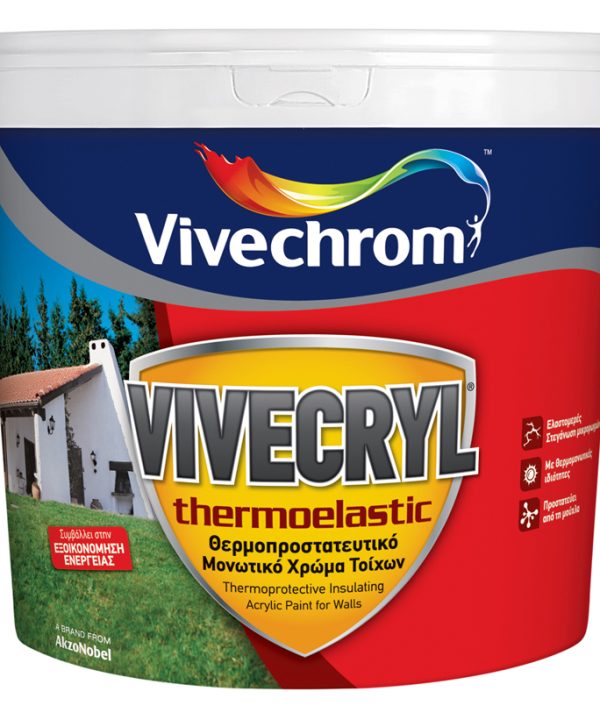 Οικολογικό Θερμοπροστατευτικό Μονωτικό Λευκό Χρώμα Vivecryl Thermoelastic 3lt-0
