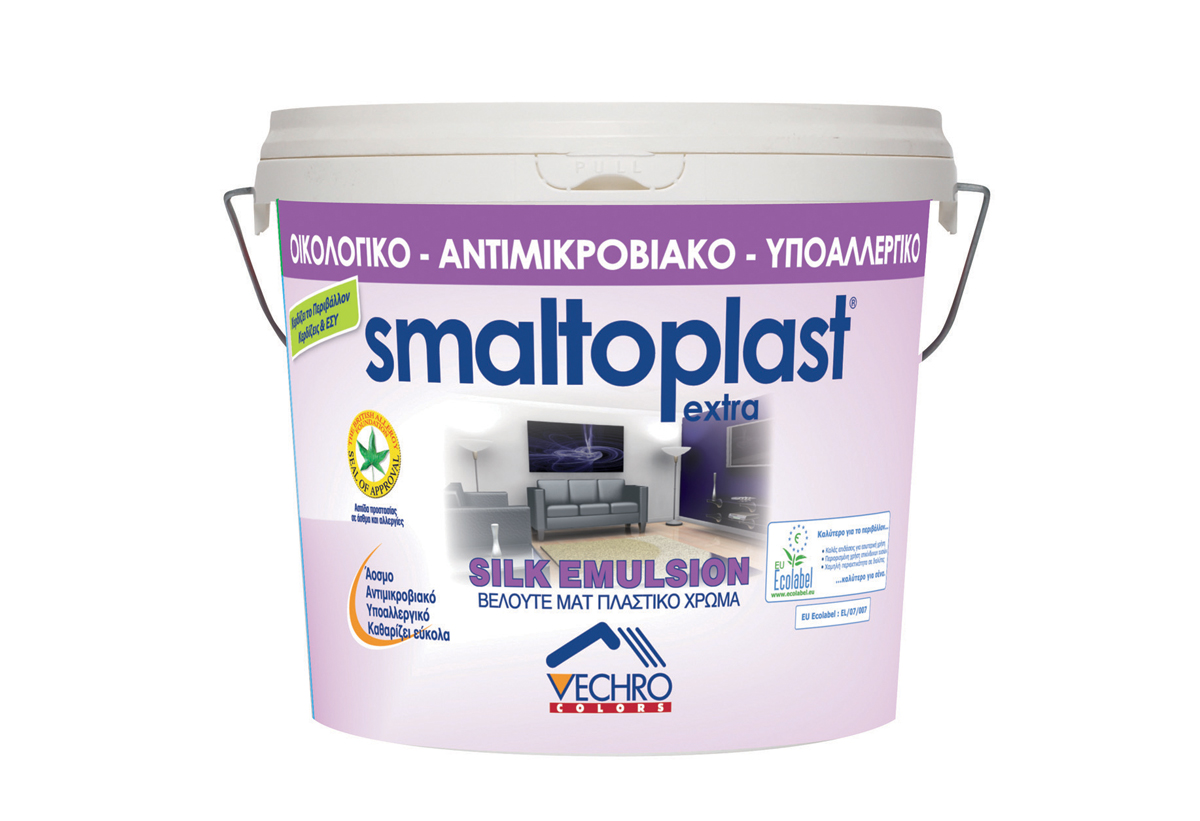 Οικολογικό Βελουτέ Ματ Λευκό Πλαστικό Smaltoplast Extra Silk Eco 750ml-0