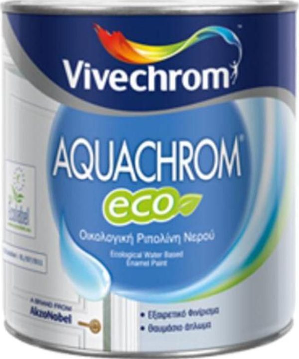 Ριπολίνη Νερού Λευκή Ματ Aquachrom Eco 750ml Vivechrom-0