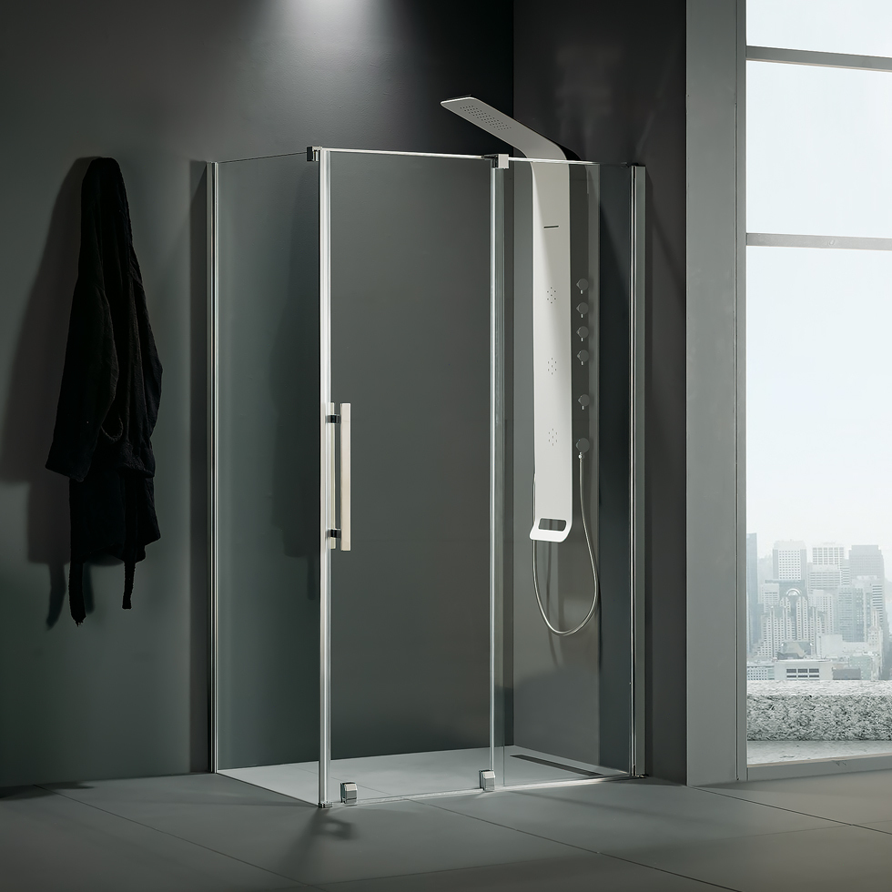 DEVON Breeze Slider 1+1 Καμπίνα Ντουζιέρας Chrome (107-111)cm x h200cm Με 1 Σταθερό και 1 Συρόμενο Φύλλο BSL110C-100-0