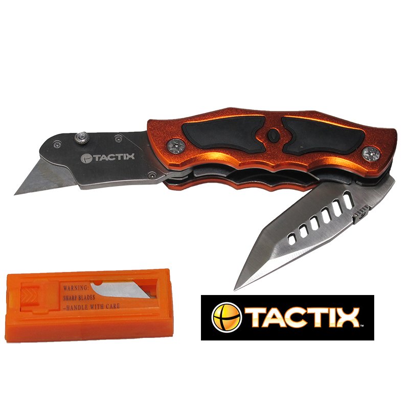 Σουγιάς Διπλός + Μαχαίρι Με 5 Extra Λάμες TACTIX 240mm (475226)-0