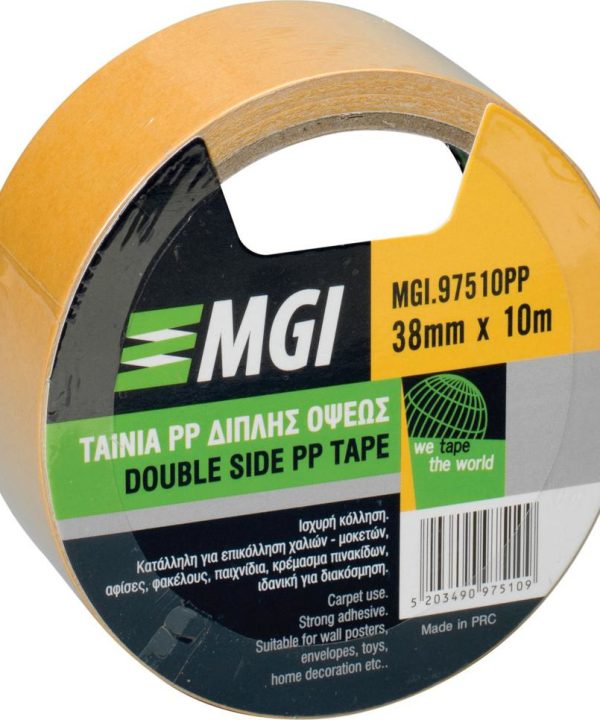 Ταινία PP Διπλής Όψεως Mgi 38mm x 10m 97510PP-0