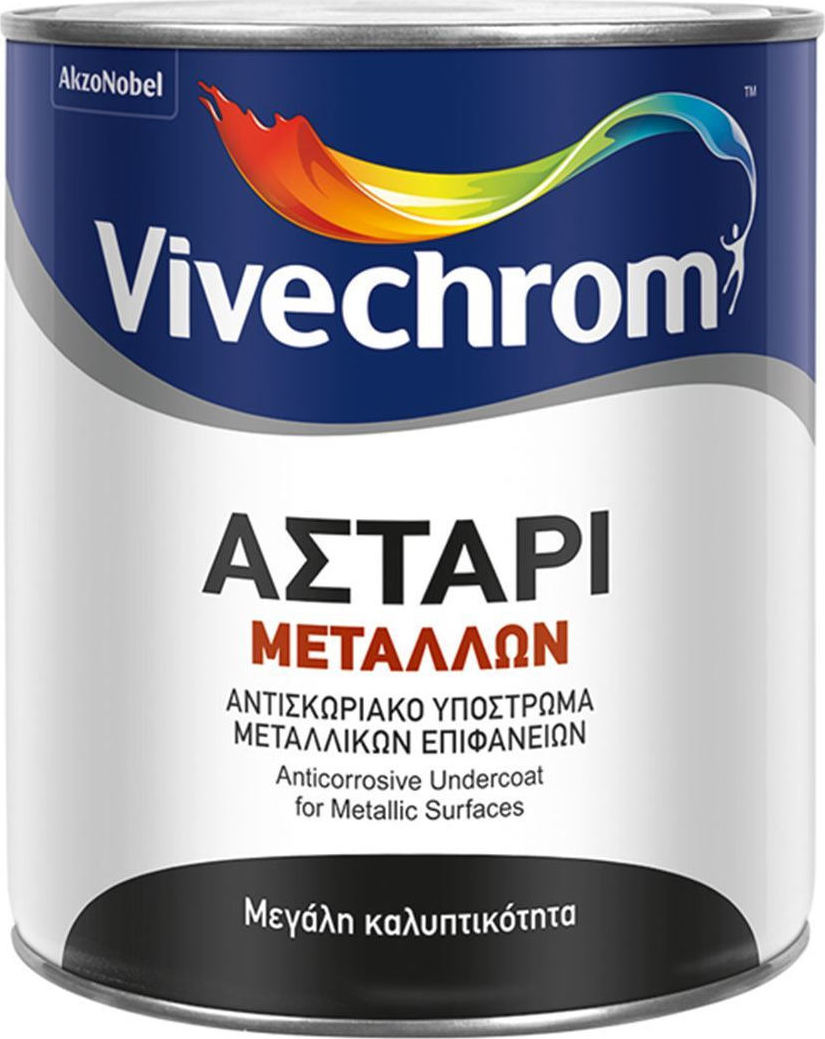 Vivechrom Αστάρι Μετάλλων 0.75lt Λευκό-0