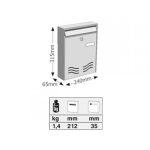 Γραμματοκιβώτιο Χάγη 207 Μαύρο-1461