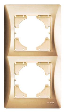 Πλαίσιο Διπλό Κάθετο Lineme Χρυσό Ματ 50-00126-9-0