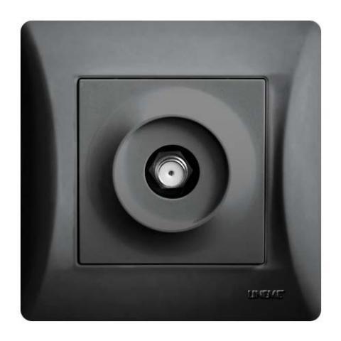 Πρίζα SAT Lineme Μαύρο 50-00117-2-0