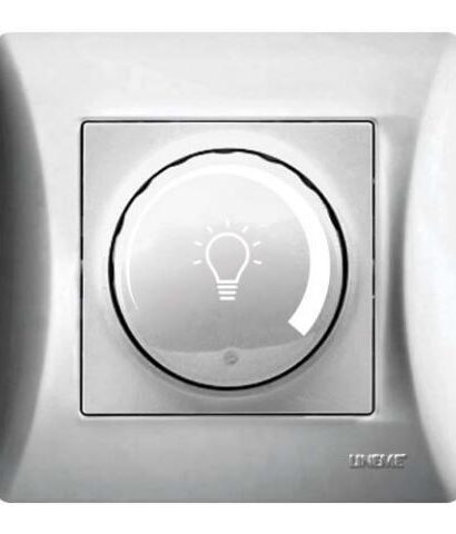 Ρεοστάτης Dimmer Με LED 200W Lineme Ασημί Ματ 50-00111-5-0