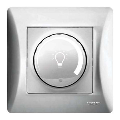 Ρεοστάτης Dimmer Με LED 200W Lineme Ασημί Ματ 50-00111-5-0