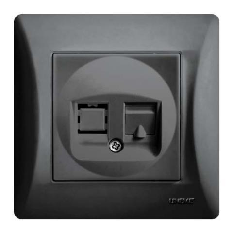 Πρίζα Data RJ45 Lineme Μαύρο 50-00118-2-0