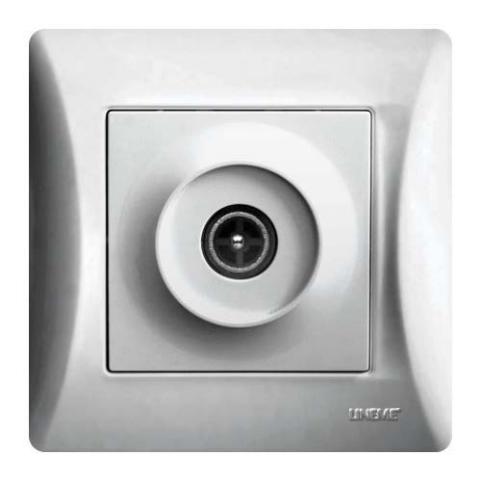 Πρίζα TV Lineme Ασημί Ματ 50-00116-5-0