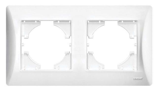 Πλαίσιο Διπλό Οριζόντιο Lineme Λευκό 50-00122-1-0