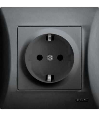 Πρίζα Σούκο Lineme Μαύρο 50-00113-2-0